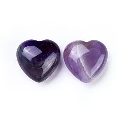 Natural Amethyst Heart Love Stone&nbsp;G-K290-15