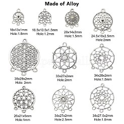 100Pcs 10 Styles Tibetan Style Alloy Chandelier Components Links&nbsp;TIBEP-CJ0002-78