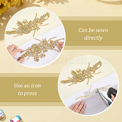 Flower Resin Rhinestone Decorative Corsages for Clothing Accessories&nbsp;PATC-WH0021-064A