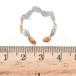 304ステンレススチールカフリング  カドミウムフリーと鉛フリー＆ニッケルフリー  ゴールデン·ステンレス鋼色  9.5mm&nbsp;LS-RJEW-D338-03D-GP