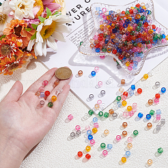 550Pcs 11 Colors Transparent Acrylic European Beads&nbsp;OACR-SP0002-22