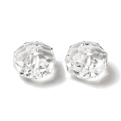 透明なk9ガラスビーズ  多面カット  ロンデル  クリスタル  6x4mm  穴：1.2mm&nbsp;GLAA-E048-02B