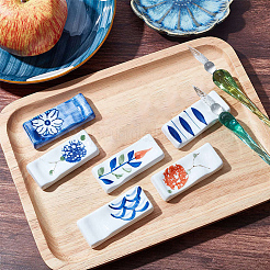 4Pcs 4 Style Porcelain Chopsticks Stand&nbsp;DJEW-CP0001-03