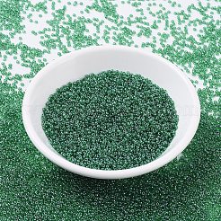 MIYUKIラウンドロカイユビーズ  日本製シードビーズ  11/0  （rr173)透明緑光沢  2x1.3mm  穴：0.8mm  約50000個/ポンド&nbsp;SEED-G007-RR0173