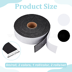 2 Rolls 2 Colors Self-adhesive Polyester Fabric&nbsp;DIY-BC0014-40