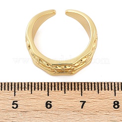 Oval Chain Brass Open Cuff Rings for Unisex&nbsp;RJEW-G343-03G