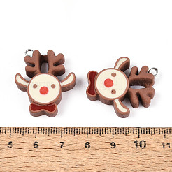 Christmas Opaque Resin Pendants&nbsp;RESI-D055-017P-01