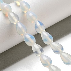 オパールビーズ連売り  ティアドロップ  9x6mm  穴：1.2mm  約44個/連  15.75''（40センチメートル）&nbsp;G-B106-A04-01