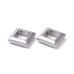PVD真空メッキ非磁性合成ヘマタイトリンクリング  正方形  ミックスカラー  13.5x13.5x4mm&nbsp;G-G856-08