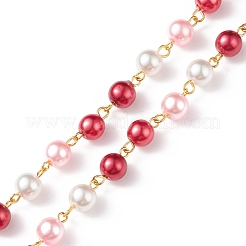 Handmade Glass Pearl Beaded Chain&nbsp;AJEW-JB01134-05