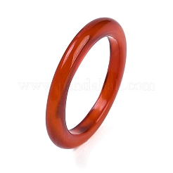 女性用染色＆加熱天然瑪瑙指輪  暗赤色  2.5~3mm  内径：17~18mm&nbsp;RJEW-Z075-01O