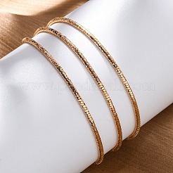 真鍮チェーンネックレス  18KGP本金メッキ  カニカン付き  ニッケルフリー  16.73インチ（45.2cm）x2mm&nbsp;X-KK-N216-40