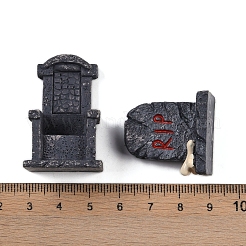 ハロウィーンをテーマにした樹脂製の置物、自宅のデスクトップの装飾用彫像  混合図形  ミックスカラー  12~33x16~64x29~56.5mm&nbsp;DJEW-C018-01