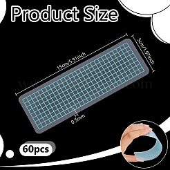 プラスチックテープサンプルボード  紙テープボード  長方形  淡いターコイズ  150x50x0.5mm&nbsp;DIY-WH0591-628