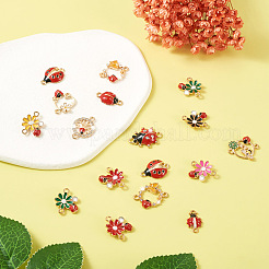 26Pcs 13 Styles Alloy Enamel Connector Charms&nbsp;ENAM-PJ0001-09