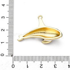 真鍮製エナメルペンダント  クジラのチャーム  長持ちメッキ  ラックめっき  カドミウムフリー＆鉛フリー  18KGP本金メッキ  ブラック  21.5x33x6.5mm  穴：1.5mm&nbsp;KK-C119-09G