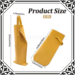 PUレザーワインボトルバッグ  シングルボトルワインキャリーバッグ  長方形  ゴールド  470x150x8mm&nbsp;AJEW-WH20033-062E
