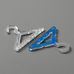 アクリルイヤリングディスプレイスタンド  コートハンガー形状  銀  完成品：5.95x15x10.9cm  約10個/セット&nbsp;EDIS-WH0012-24A