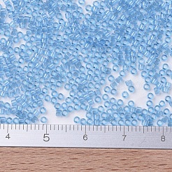 MIYUKIデリカビーズ  シリンダー  日本製シードビーズ  11/0  （db0113)透明な青い光沢  1.3x1.6mm  穴：0.8mm  約10000個/袋  50 G /袋&nbsp;SEED-X0054-DB0113
