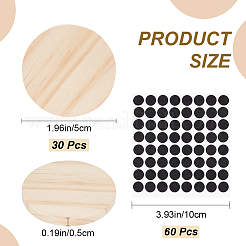 30Pcs Wooden Cup Mats&nbsp;AJEW-CN0002-10