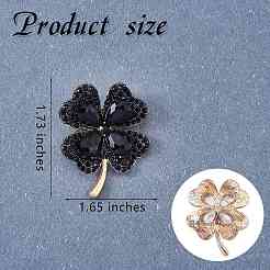 Cubic Zirconia Clover Brooch Pin&nbsp;JBR105F