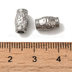変色しない304ステンレススチールビーズ  コラム  ステンレス鋼色  10x6mm  穴：2.5mm&nbsp;STAS-K285-43P