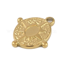 Ion Plating(IP) 304 Stainless Steel Rack Plating Pendant Cabochon Settings&nbsp;STAS-U019-13G