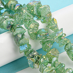 1 Strand Electroplated Natural Quartz Beads Strands&nbsp;G-PA0001-18C
