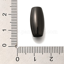 304ステンレススチールヨーロピアンビーズ  大穴ビーズ  バレル  ブラック  17.5x8.5mm  穴：5mm&nbsp;STAS-G350-01A-EB