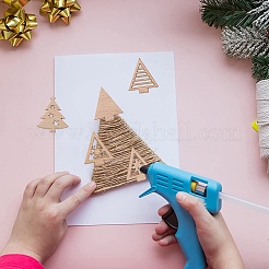 100Pcs Christmas Tree Unfinished Wooden Ornaments&nbsp;WOCR-CJ0001-01