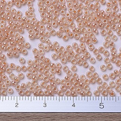 MIYUKIラウンドロカイユビーズ  日本製シードビーズ  11/0  （rr543)ティーローズセイロン  2x1.3mm  穴：0.8mm  約50000個/ポンド&nbsp;SEED-G007-RR0543