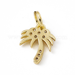 Brass Micro Pave Cubic Zirconia Charms&nbsp;ZIRC-F132-41G