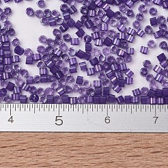 MIYUKIデリカビーズ  シリンダー  日本製シードビーズ  11/0  （db1810)染め紫絹サテン  1.3x1.6mm  穴：0.8mm  約2000PCS /ボトル  10 G /ボトル&nbsp;SEED-JP0008-DB1810