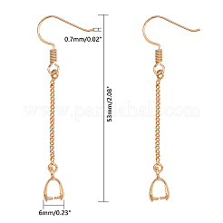 Brass Earring Hooks&nbsp;KK-FH0001-13-RS