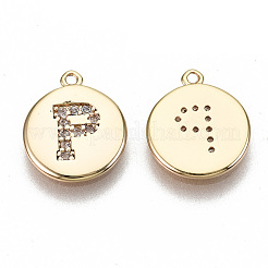 Brass Micro Pave Clear Cubic Zirconia Charms&nbsp;KK-N231-233P-NF