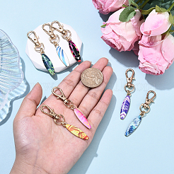 7Pcs Alloy Enamel Keychains&nbsp;HJEW-YW00213