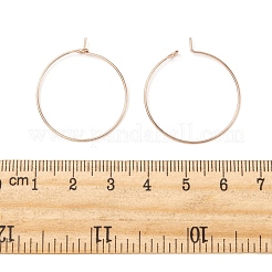 Ion Plating(IP) 316L Surgical Stainless Steel Hoop Earring Findings&nbsp;STAS-D164-01RG