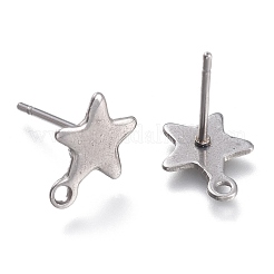 Non-Tarnish 304 Stainless Steel Stud Earring Findings&nbsp;STAS-K212-05P