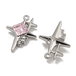 Rack Plating Alloy Rhinestone Pendants&nbsp;PALLOY-F312-20P