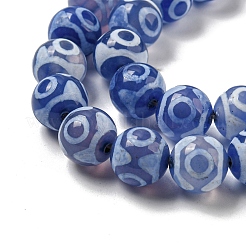 Blue Tibetan Style dZi Beads Strands&nbsp;TDZI-NH0001-A03-02