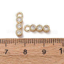 Brass Micro Pave Clear Cubic Zirconia Charms&nbsp;KK-C253-02B-G