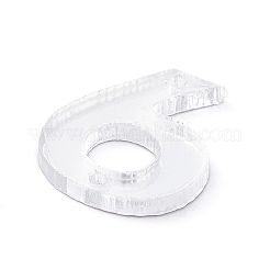 ラインストーンにアクリル縫い  アクリル鏡  二つの穴  衣料品アクセサリー  透明  NUM。6  16mm&nbsp;LS-FIND-WH0009-33-6