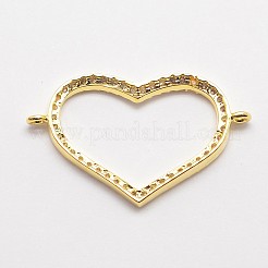 CZ Brass Micro Pave Cubic Zirconia Links&nbsp;ZIRC-L002-28G