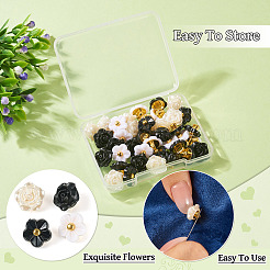 40Pcs 2 Styles 1-Hole ABS Plastic Buttons&nbsp;BUTT-TA0001-32