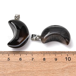 Natural Banded Agate Pendants&nbsp;G-F820-02L-15