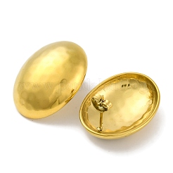 Ion Plating(IP) 304 Stainless Steel Oval Stud Earrings&nbsp;EJEW-D281-16G