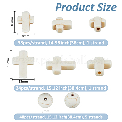 6 連売り 3 スタイル染色合成ターコイズ ビーズ 連売り  クロスラウンド  古いレース  8~16x8~12mm&nbsp;G-FH0002-46B