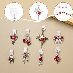 10 個のプラスチックモバイル防塵プラグ  合金ペンダント付き  プラチナ  30mm  10個/セット&nbsp;HJEW-SW00184-14