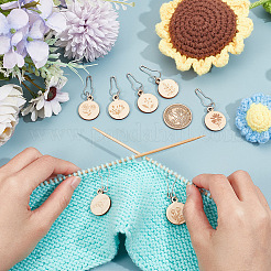 Wooden Pendant Stitch Markers&nbsp;FIND-WH0110-776