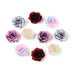 不透明樹脂デコデンカボション  花バラ  ツートン  ミックスカラー  9~10x4~5mm&nbsp;RESI-N052-04